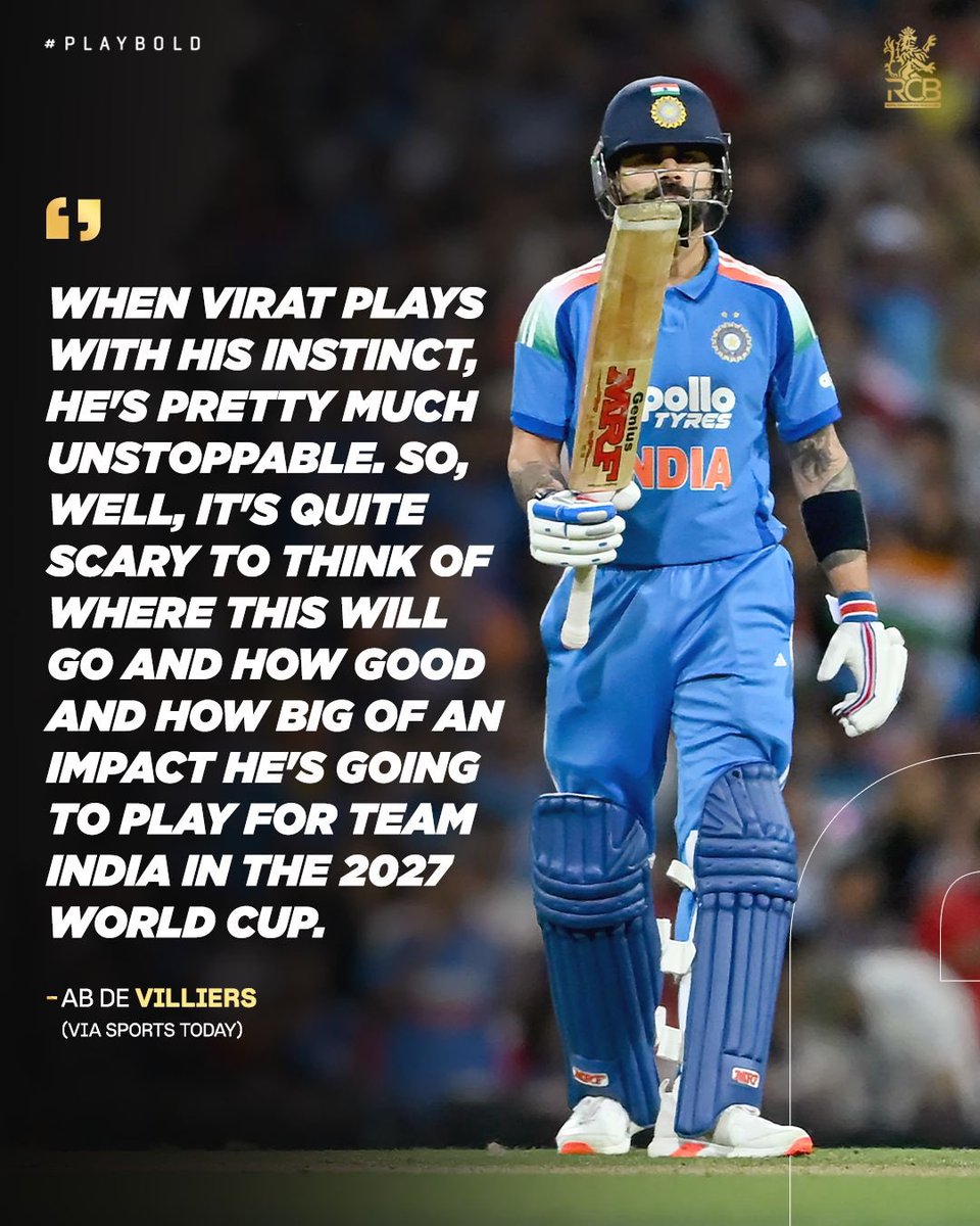 RCBTweets's tweet photo. Aging like fine wine. Getting better &amp; better with time. 🤌❤️

This version of VK better than the 1️⃣6️⃣/1️⃣7️⃣ version? AB shares his thoughts. 🗣️

#PlayBold #ನಮ್ಮRCB https://t.co/9QWXkS7bNc