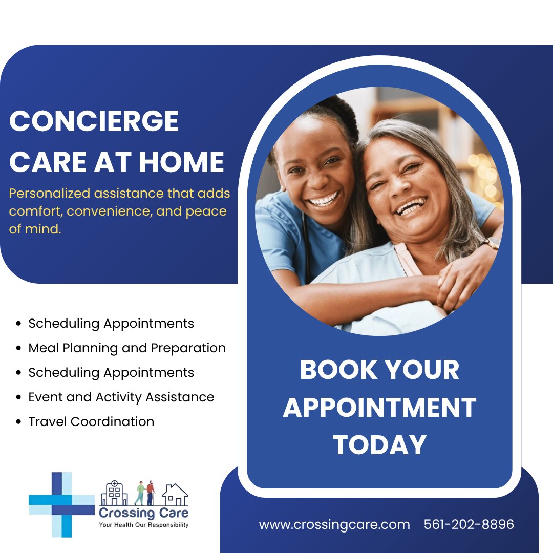 crossing_care's tweet photo. Personalized Care. Comfort. Peace of Mind 🤝

With Crossing Care concierge care at home, everyday tasks become easier and more manageable. 

📞 Call us today: (561) 202-8896

🌐https://t.co/NGti8EJt4r

#crossingcare #homecare #homecareassistance #seniorcare #eldercare https://t.co/bpzfIbkK7L
