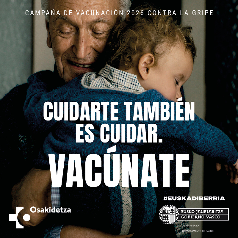 osakidetzaEJGV's tweet photo. Este otoño, vacúnate frente a la gripe y ayuda a proteger a quienes te rodean.