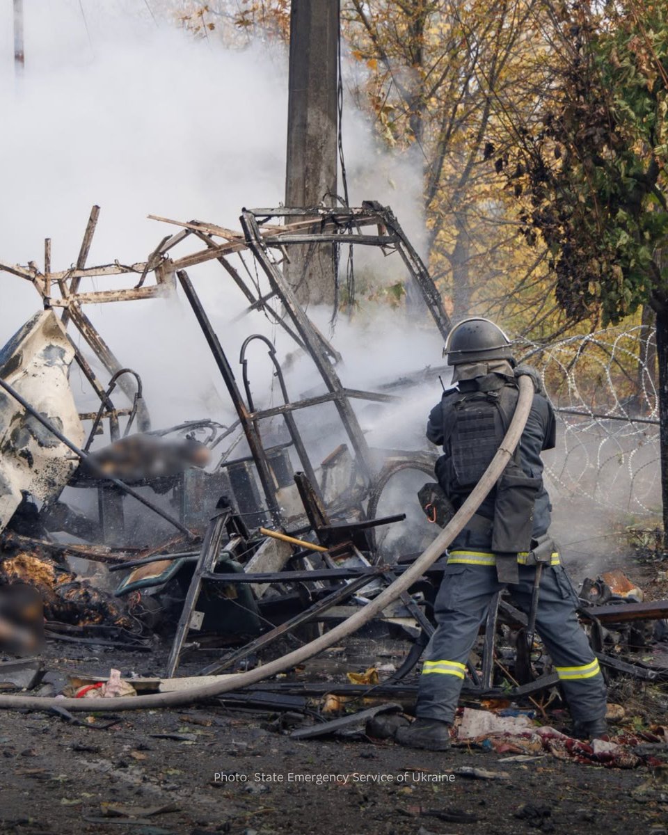 MFA_Ukraine's tweet photo. In Kramatorsk, Donetsk region, a Russian strike on a passenger bus killed 30 people. In the village of Bilenke, part of the Kramatorsk community, three more people were killed today in Russian attack.

The search-and-rescue operation in Pryluky, Chernihiv region, was also completed following Russia’s missile strike on a five-storey residential building yesterday, which killed 22 people.

Moscow continues to escalate its terror against civilians, striking wherever people are. Unless pressure on Russia is increased, these atrocities will not stop. We call on international partners to support Ukraine’s defence and step up sanctions against Russia.