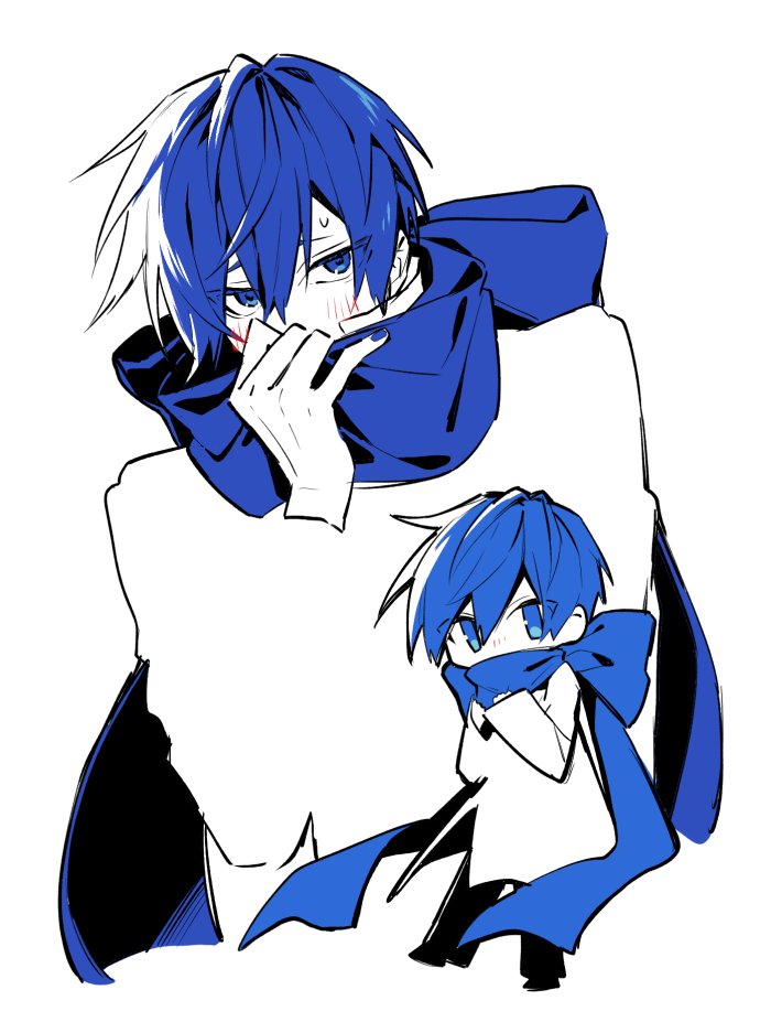 blackuro_nntk's tweet photo. KAITOを知りたての頃、裸マフラーもさることながらマフラーをリボン結びにされてたのも衝撃的だった思い出 https://t.co/TDKc4dadOP