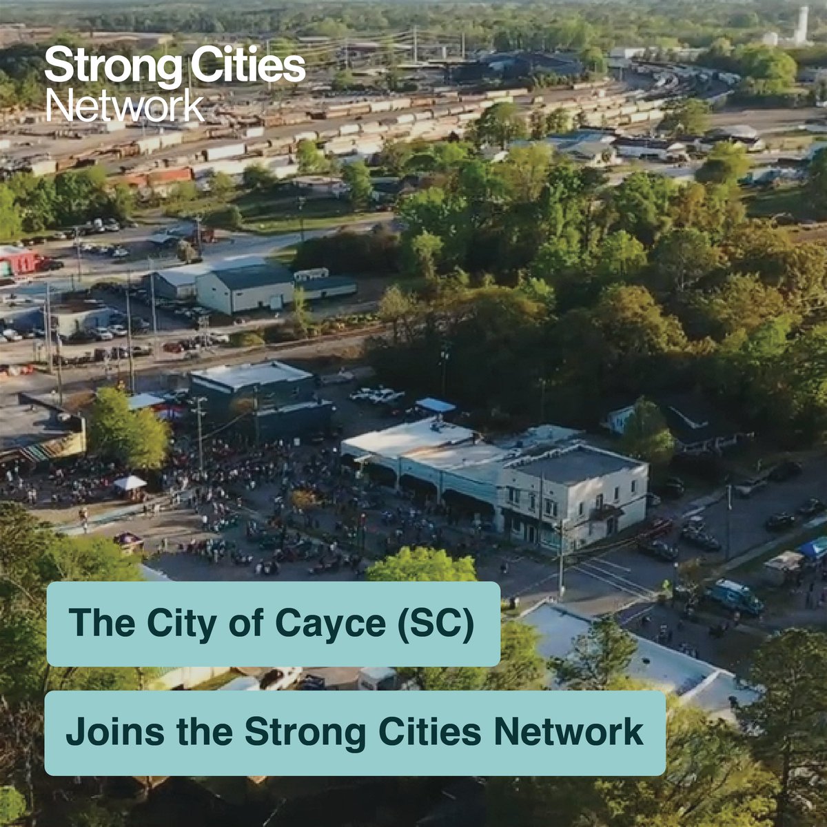 Strong_Cities's tweet photo. We are pleased to welcome the @CityofCayce (SC) 🇺🇸 as the 300th member of the Strong Cities Network!

#Cayce joins our global Network of cities &amp; local governments committed to addressing hate, extremism &amp; polarisation, &amp; strengthening social cohesion in their communities. https://t.co/VVUQBBmCFG