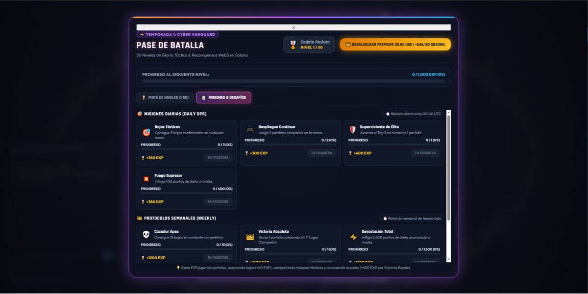 BurnZoneGame's tweet photo. Todo impecable y funcionando al 100%! en BURNZONE 🚀
Acabamos de implementar, validar y desplegar la lógica económica completa del Pase de Batalla con Oráculo dinámico y su integración en la Guía Oficial. https://t.co/w9Ugl1RXUQ