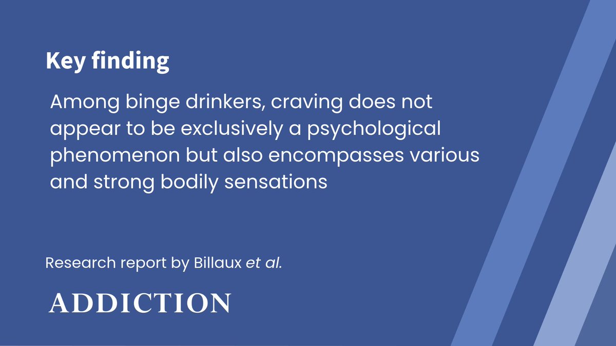 AddictionJrnl's tweet photo. Craving and the body: Sensations of cue-elicited craving in binge drinking university students https://t.co/8IOSWl35po https://t.co/C61hxpUcjK