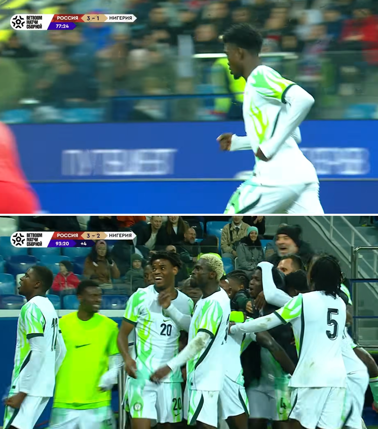 foet247europa's tweet photo. Nigeria pulled back a two-goal deficit to claim a 3-3 draw with Russia. #RUSNGA https://t.co/nmoPFa1acw