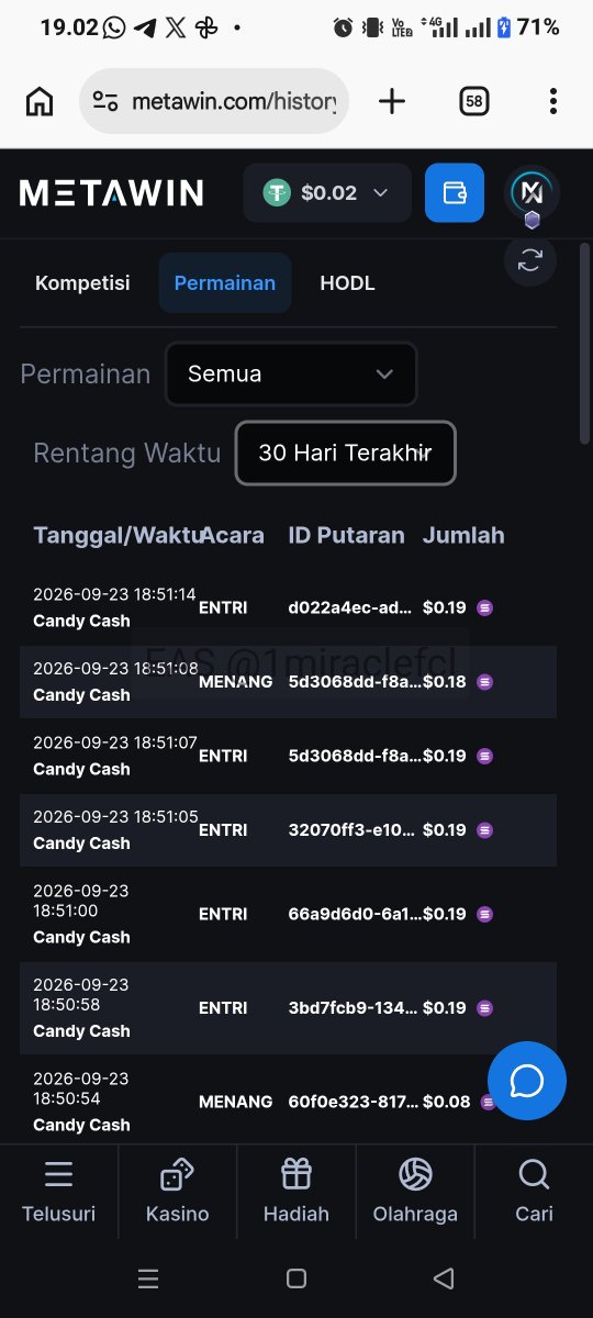 1miraclefcl's tweet photo. @MarcellxMarcell @MetaWin I want to still playing @MetaWin

That’s why i need to win $300 here

ID Greenzy https://t.co/eRZ2aZ7YJN
