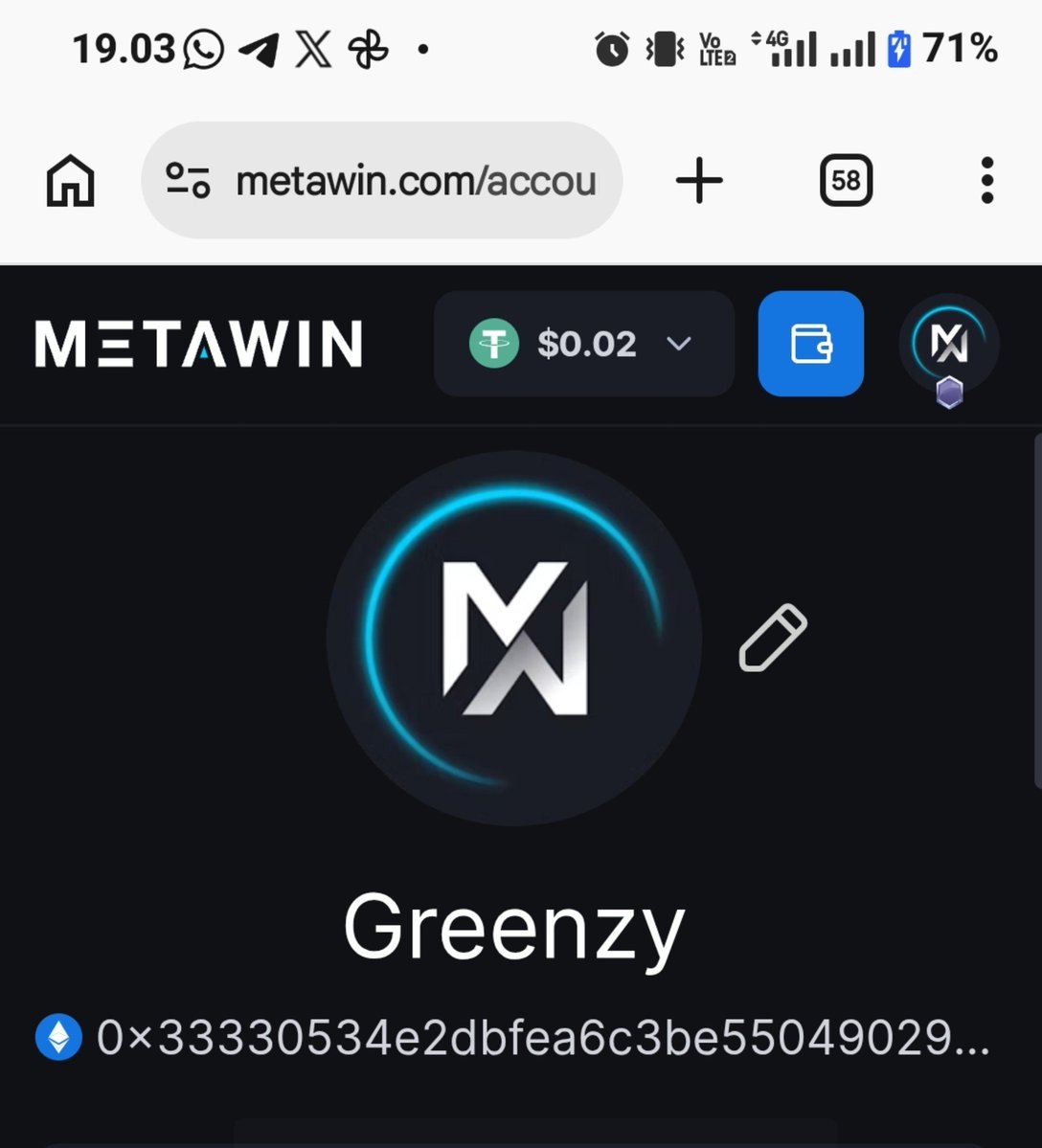 1miraclefcl's tweet photo. @MarcellxMarcell @MetaWin I want to still playing @MetaWin

That’s why i need to win $300 here

ID Greenzy https://t.co/eRZ2aZ7YJN