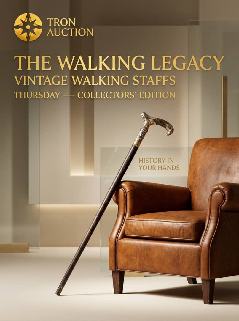 TeraTronAuction's tweet photo. Some treasures don’t just carry history — they carry stories. 🦯✨

This Thursday, discover beautifully preserved vintage walking staffs, crafted with timeless detail and collected for their character, rarity, and heritage.

#TronAuction #VintageWalkingStaff #٢٠٣٠_بلا_نقاب8 https://t.co/ayh0DsGI5v