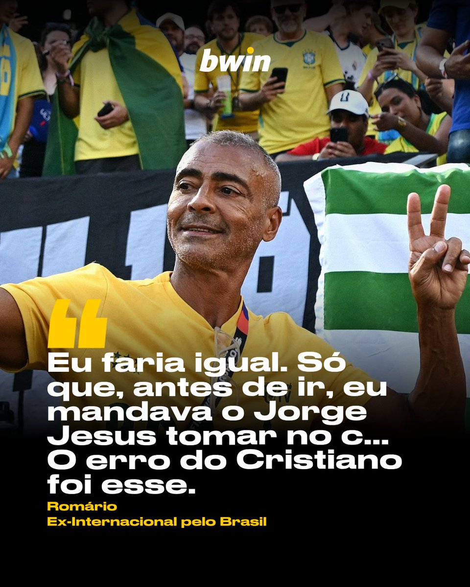 bwin_portugal's tweet photo. Ronaldo tem o apoio (extremo) do Romário 🗣️ https://t.co/Li6m7oLM6J