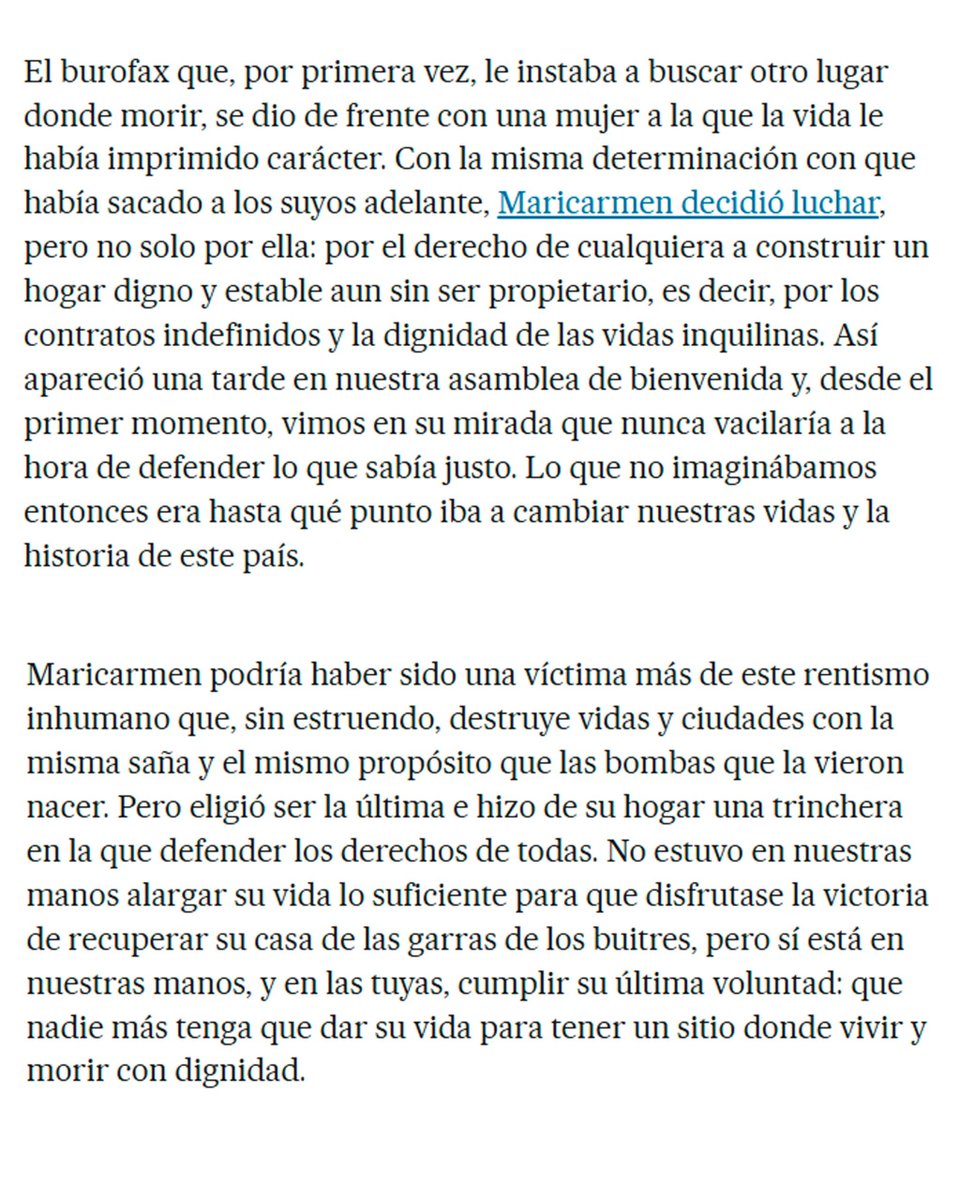 InquilinatoMad's tweet photo. Hasta siempre, Maricarmen! Hoy escribimos en el país una columna homenajeando a la mujer que decidió no morir en silencio, que dio nombre a dos decretos, tumbo el gobierno e inspiró una huelga que se adivina histórica. Te queremos ❤️ https://t.co/qDBdTyg8L9
