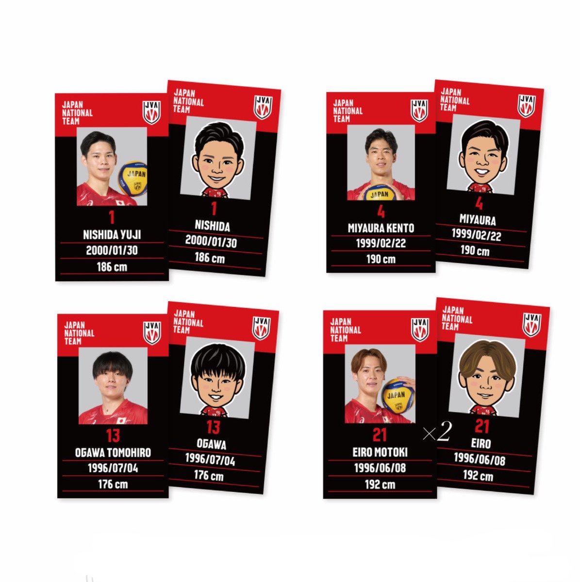 stamwcool_14's tweet photo. 2026 バレーボール男子日本代表ガチャ 第4弾 モバガチャ 交換/買取

【譲】
ステッカー　西田 宮浦 小川 永露×2
アクリルマーカー　小川 西本 慶帆
ラメアクキー　永露 西川

【求】石川祐希各種

比率違い・異種可 / 郵送または都内手渡し希望

お心当たりのある方はdmまたはリプにてご連絡ください。 https://t.co/jejJRlChea