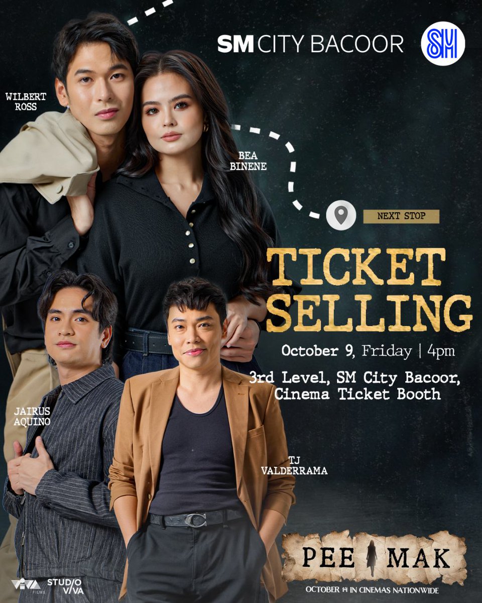 VIVA_Films's tweet photo. 𝗣𝗘𝗘 𝗠𝗔𝗞 𝗕𝗔𝗥𝗞𝗔𝗗𝗔 𝗜𝗡 𝗦𝗠 𝗖𝗜𝗧𝗬 𝗕𝗔𝗖𝗢𝗢𝗥! 🤩

Walang katapusang kulitan na naman! Get your tickets at 𝗦𝗠 𝗖𝗶𝘁𝘆 𝗕𝗮𝗰𝗼𝗼𝗿 on 𝗢𝗰𝘁𝗼𝗯𝗲𝗿 𝟵, 𝟰𝗣𝗠, na may kasamang perks sa maaga mong pagbili 😱

Ta is ra, beshies! 😎

#PeeMakPH #PeeMakAngPaglibot https://t.co/Wdfj6od98R