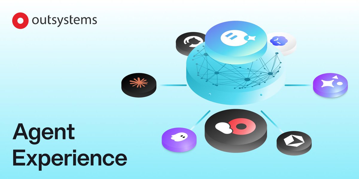 techzine's tweet photo. OutSystems makes Agent Experience available: third-party AI coding agents such as Claude Code and Cursor are building on the low-code platform. dlvr.it/TVqjvJ #Devops #Agentexperience #AIcodingagents - Follow for more https://t.co/Z9GiNheQpP