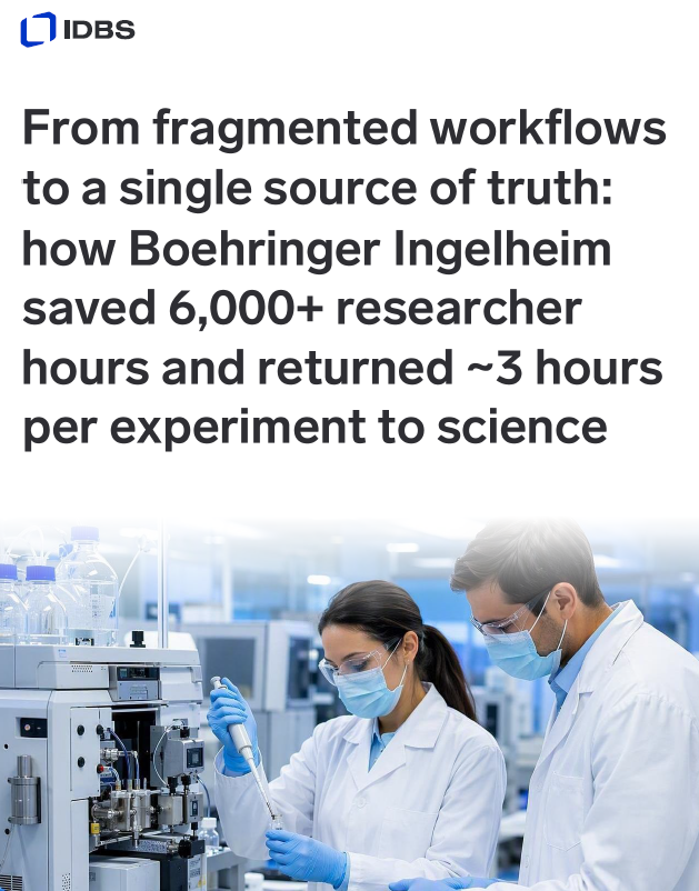 IDBSsoftware's tweet photo. "Science time is expensive. They should not be spending time copying and pasting" — Brad Feilmeier, Boehringer Ingelheim

He's right. By consolidating disconnected systems into one validated workflow, the team saved researcher hours: https://t.co/vVCQJIBWec

#ScientificInnovation https://t.co/bw0aj5bwqn