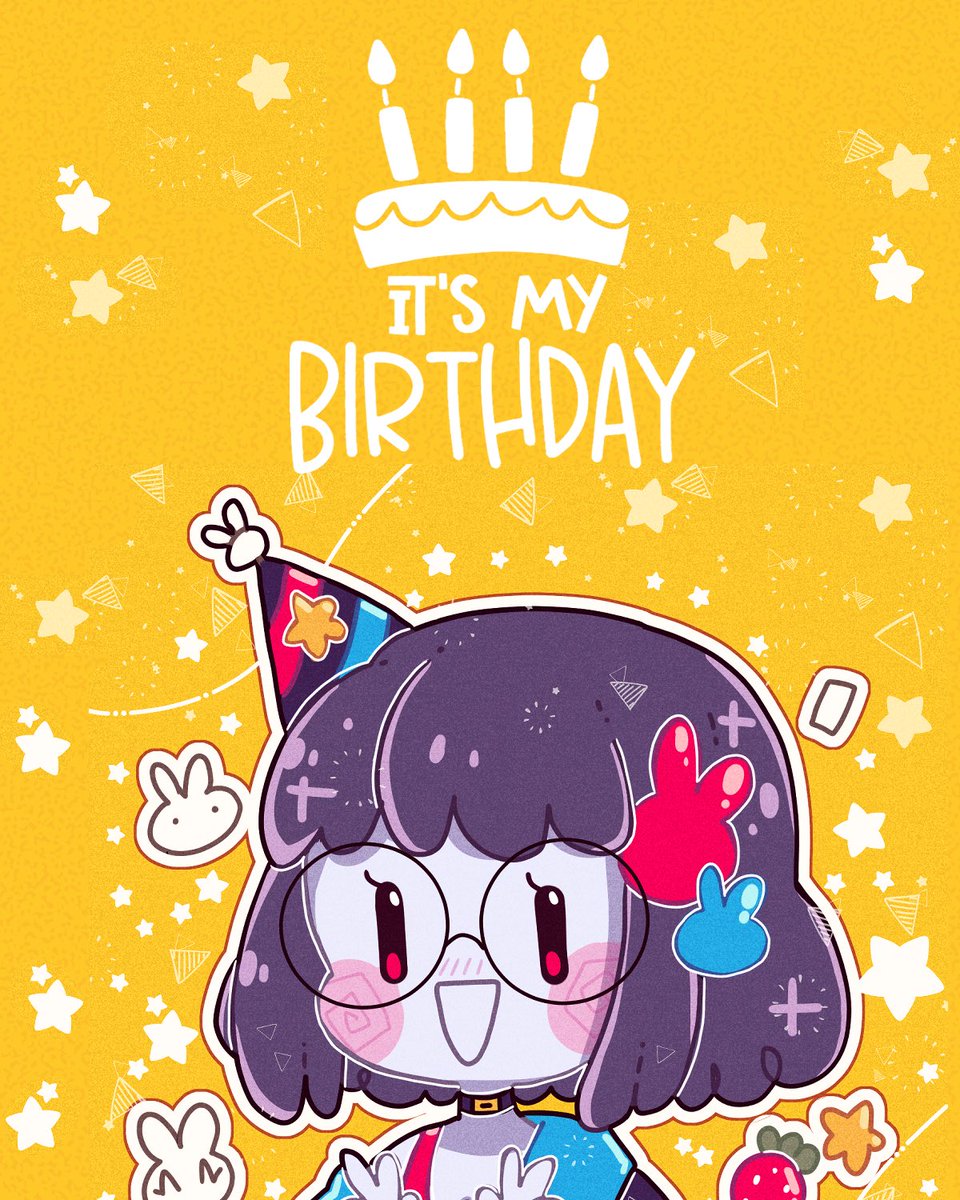 VTuberSunhee's tweet photo. It's yearly escape the womb day!! 🎉♥️ https://t.co/wYuSHuHkPH