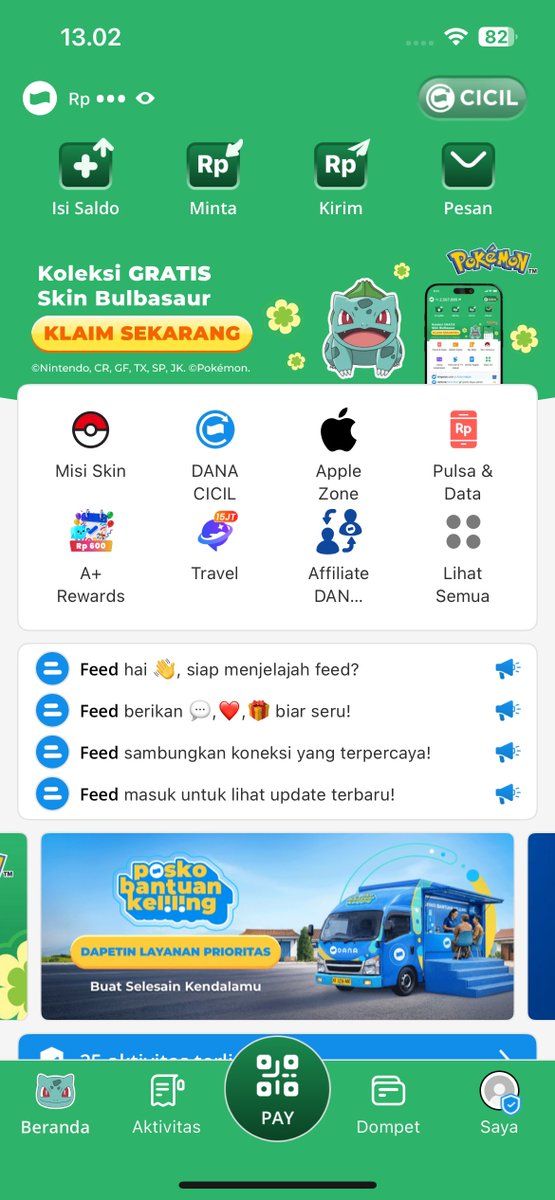 Dodiardian5d's tweet photo. si ijo bulbasaur udah di dana akuuu 🥹 https://t.co/kACYdkDbjg