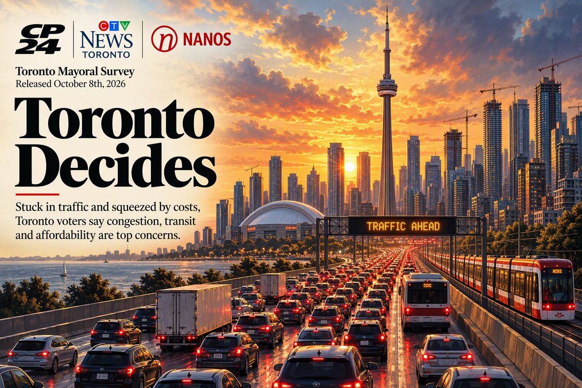 niknanos's tweet photo. Toronto Decides: Stuck in traffic and squeezed by costs, Toronto voters say congestion, transit and affordability are top concerns.
CP24/CTV News Toronto/Nanos Toronto Mayoral Election Survey

https://t.co/ZVISlcpc3e

https://t.co/Mh2a1DS8JU
https://t.co/y0c6LlJSY8
#NanosSurvey #torontodecides