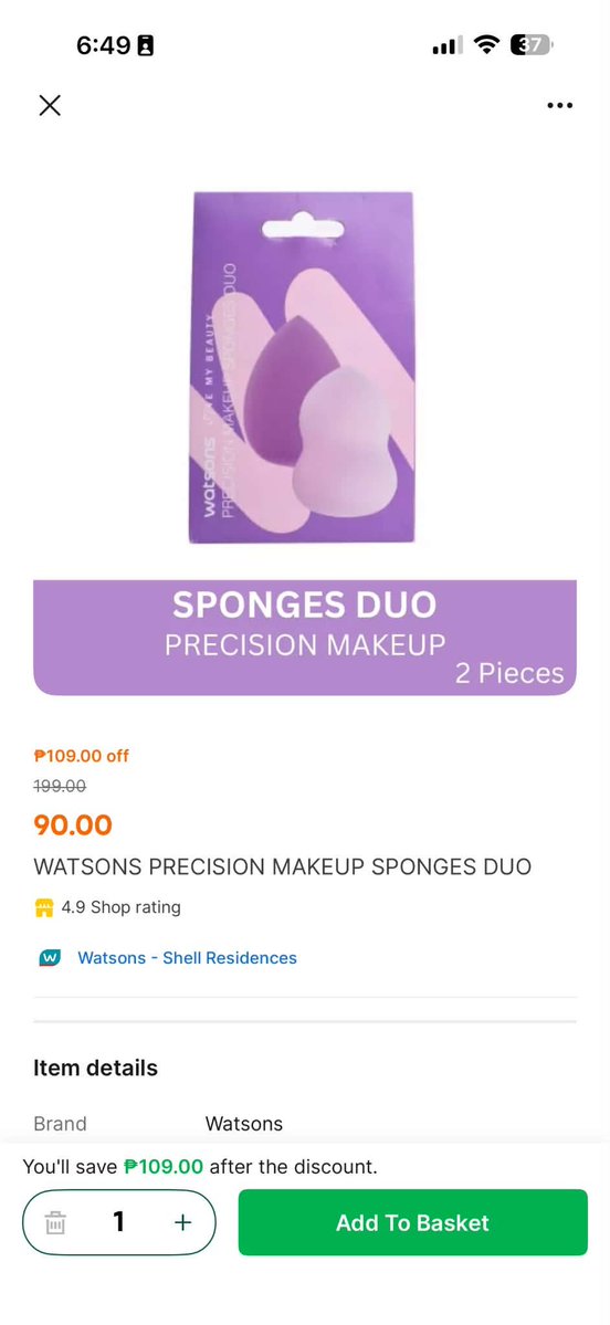 Deeyanuniverse's tweet photo. okay napabili talaga 😭 got make up sponge for 109 pesosoff sa GrabMall. sulit yung timing! btw hanggang Oct 12 pa daw yung promos so may chance pa makahabol https://t.co/0nnfisFo4A
