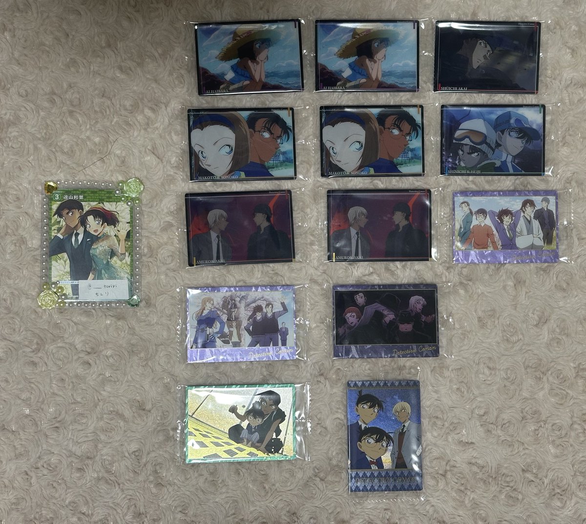 __toutoiii's tweet photo. 【交換】名探偵コナン イタジャガ vol.7

譲）画像1

求）画像2～3
最優先2枚目上
優先2枚目下
その他3枚目

警察学校組は出し惜しみの為条件のいい方優先です。

まとめての交換優先
郵送のみ

取引垢サーチバンの為、別垢からの募集です。
取引の際は、@/____toririからフォローさせていただきます。 https://t.co/cCkbyxqE15