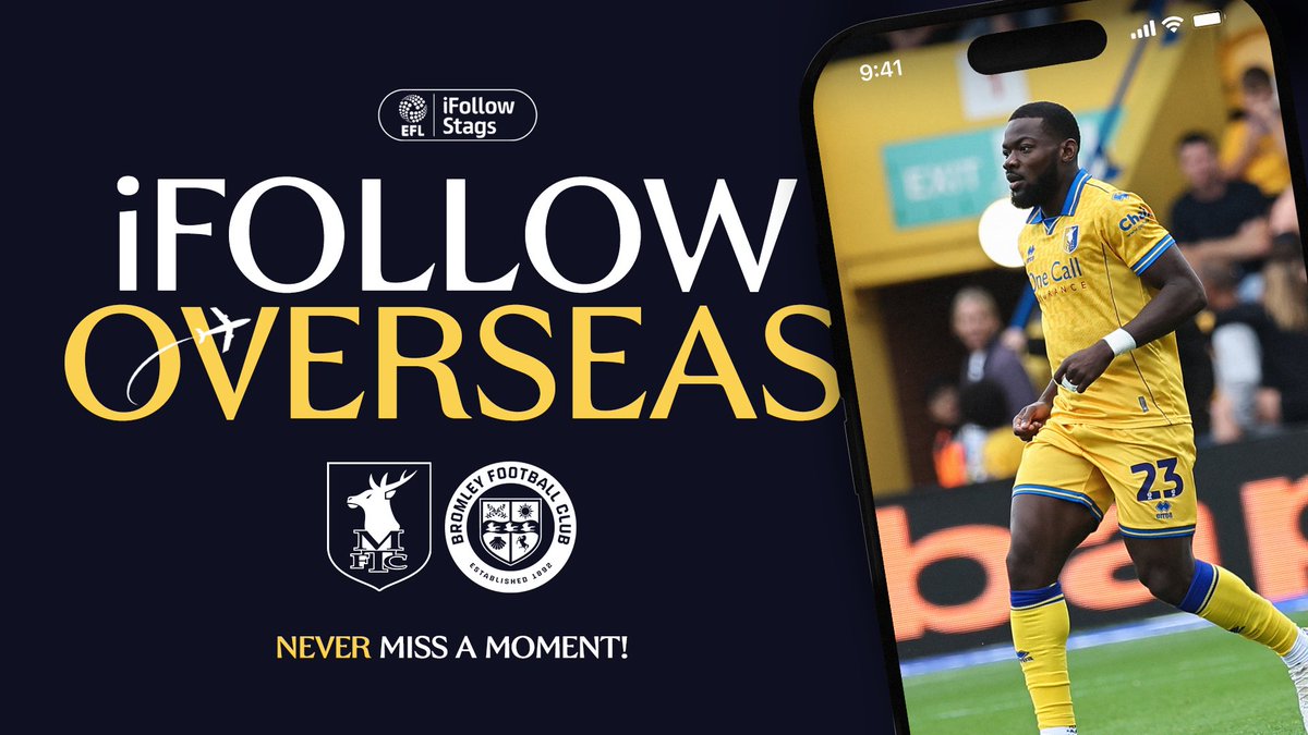 mansfieldtownfc's tweet photo. Over land and seas 🌊

Are you a Stags fan abroad? 🌍
You can watch tomorrow's match for just £10 💸 

Click here: https://t.co/RfREUrJf9T to purchase an iFollow video pass 🍿

#Stags 🟡🔵 https://t.co/c7dsnaq1Jb