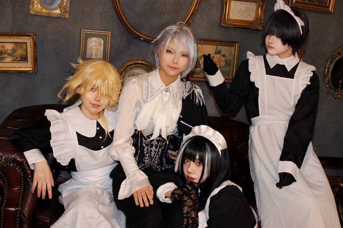 yukimachi_setu's tweet photo. 〈cos〉刀剣乱舞/⚠️捏造衣装
𓂃܀❀

We're always by your side

𓂃܀❀
#メイド男士喫茶belezaへようこそ0921　
#スタジオサイトル 
↓メンバー詳細はリプ欄 https://t.co/3Arx6nOHxt