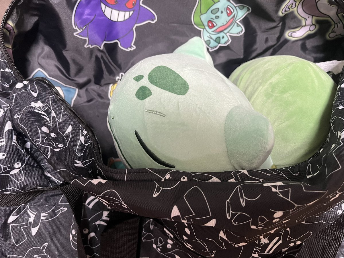 kesukegaming's tweet photo. これは半額で売ってるのを見つけて買ってしまったポケモンのトラベルバッグ。
外はピカチュウ、中はたくさんのポケモンが描かれていてとても良い。
ポケセンオンラインでは在庫なくて運が良かった。 https://t.co/ZWON5YUcNI