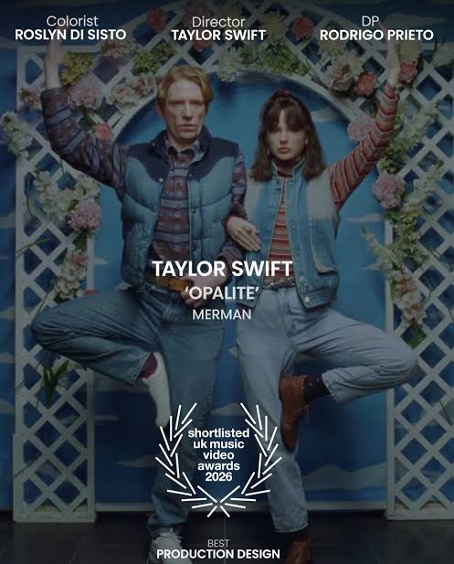 TaylorPeru13's tweet photo. 🏆| 'Opalite' dirigido por @TaylorSwift13 ha sido nominado a 'Best Production Design in a Video' en los UK Music Video Awards 2026. #UKmva 🎥

Los acreditados al premio son Ethan Toobman y Arthur de Borman. https://t.co/h7nonzQ5wT