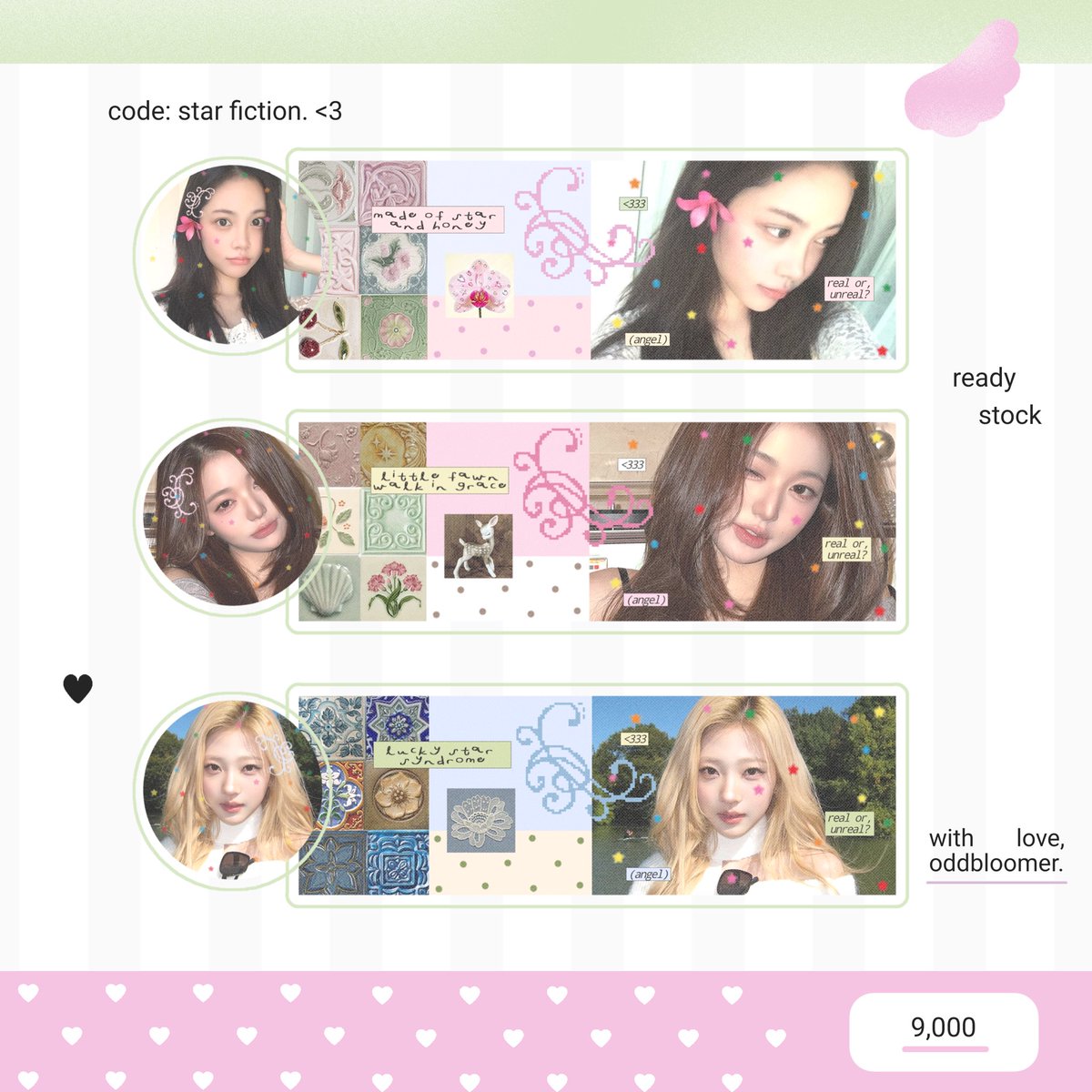 oddbloomer's tweet photo. help repost boleh? mamaciii ... ^__<

aku membawa layout ready stock imup carmen, wonyoung, dan stella foto terbaru! open for request juga yaa. kalau berminat, boleh langsung chat ke dm atau tele. nyuk, jajan :3 #zonauang https://t.co/zAQ3dfkzDm