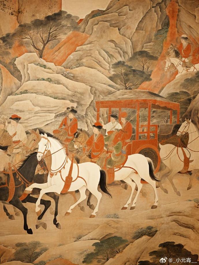 MelodyMarcdqrt's tweet photo. En la antigua China, el caballo de guerra huyó silenciosamente sin dejar rastro, y un funcionario observaba la escena oculto en la sombra. https://t.co/OwUtXiKnI5