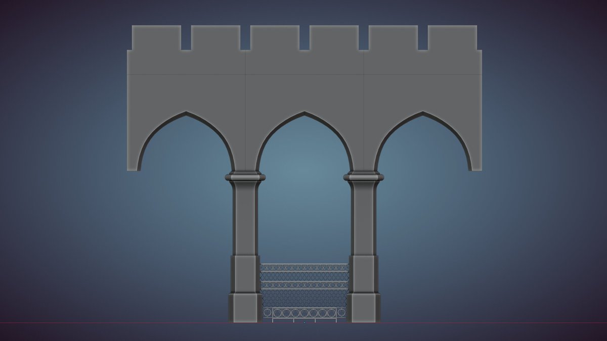 asultan3d's tweet photo. Railway Dhaba  WIP 05  working on some of the smaler architectural details.  This set includes the decorative grill separating the two railway tracks along with different columns pillars nd wall pieces. wanted to keep the designs simple but still give them that oldr station feel. https://t.co/3fcRRouQxu