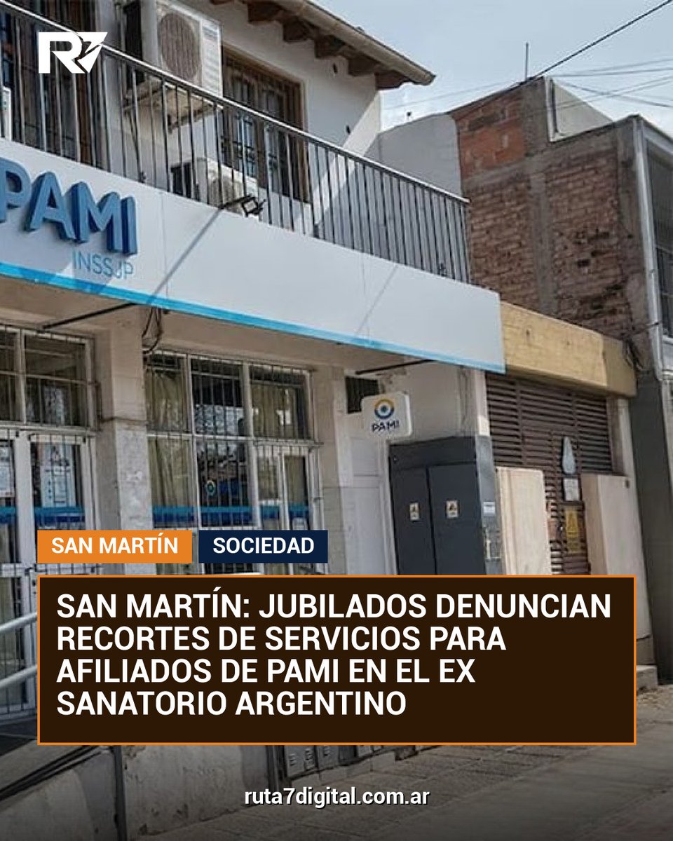 Ruta7Digital's tweet photo. Afiliados aseguran que en el centro de salud de calle Almte Brown dejaron de tomar la presión y colocar inyecciones sin costo, y que algunas prestaciones ahora tienen cupo. La dirección había asegurado que no habría recortes. #SanMartín #PAMI #Jubilados

https://t.co/YBBhtAR1RJ https://t.co/HMMFpEUC3q