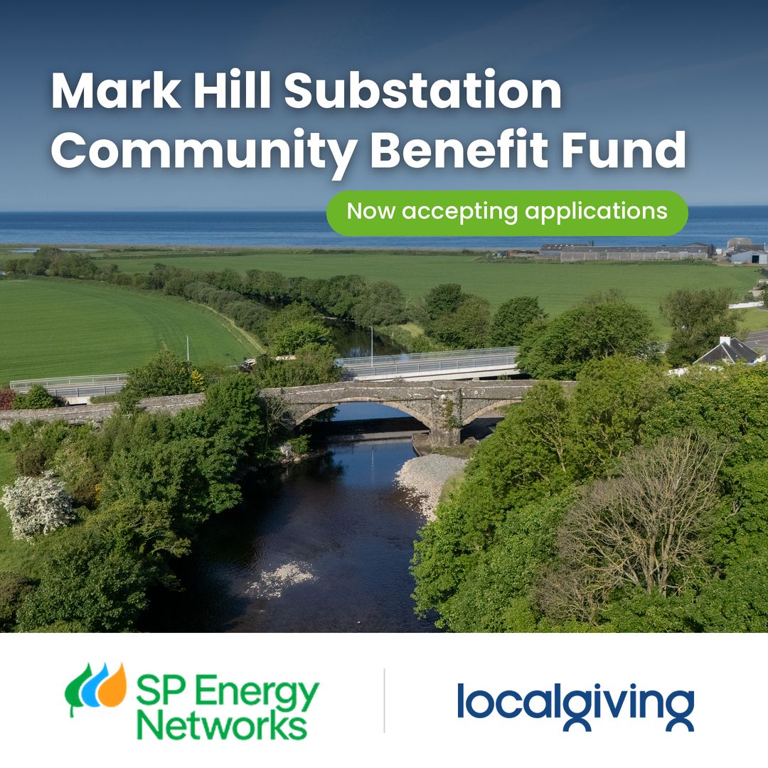Localgiving's tweet photo. The Mark Hill Substation Community Benefit Fund from @SPEnergyNetwork is now open and accepting applications. 

The fund total for this round is £35,000. The fund opened on 28th September and will close on 6th November. 

Find out more and apply here - https://t.co/lO9fKGiHXt https://t.co/zlUysCYBNQ