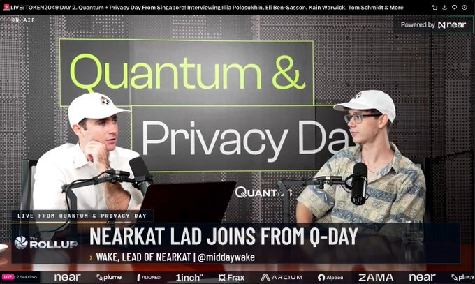 NearKatSol's tweet photo. Our dev @middaywake had an amazing interview on the @therollupco about $NEAR and $NEARKAT 

Own everything. Reveal nothing. https://t.co/jZQr46UNf6