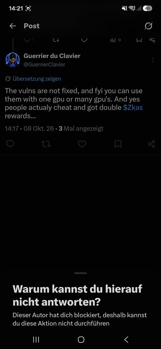 Smaxim38's tweet photo. An normal conversation and he blocked me without any reason 😀.
Why ? https://t.co/SerqHIbv3f