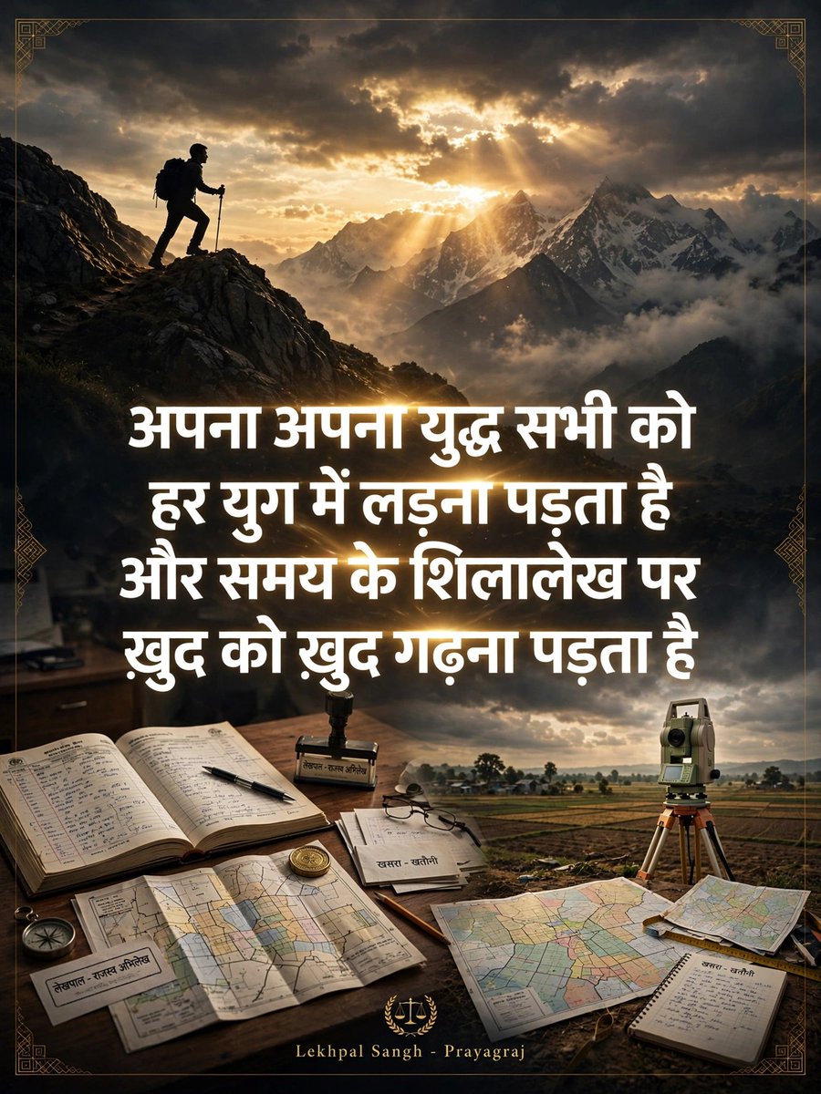 Jyoti8339118051's tweet photo. #लेखपाल_की_जायज_मांगे #लेखपाल_की_मांग 
अपना अपना युद्ध सभी को....
@UPGovt @ABPNews @myogiadityanath @myogioffice @aajtak https://t.co/d8wlrf7xuU