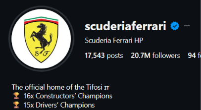 leclercsletters's tweet photo. ferrari is back with their og profile pic 💔 https://t.co/mHqVBK8zGh