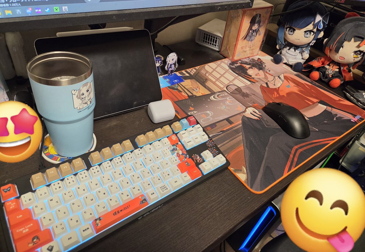 tora0742's tweet photo. ﾁｮﾔのキーボードとマウスパッド設置！

 #蝶っとみて屋 https://t.co/xH3m8kOyIa