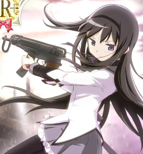 homuffinz's tweet photo. I love official artwork depicting Homura with her military weapons. 💜 https://t.co/oOcdQKgJQ3