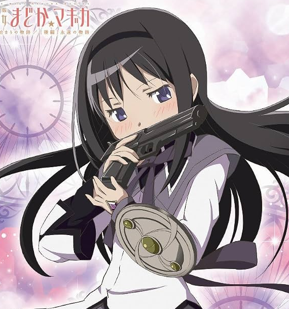 homuffinz's tweet photo. I love official artwork depicting Homura with her military weapons. 💜 https://t.co/oOcdQKgJQ3