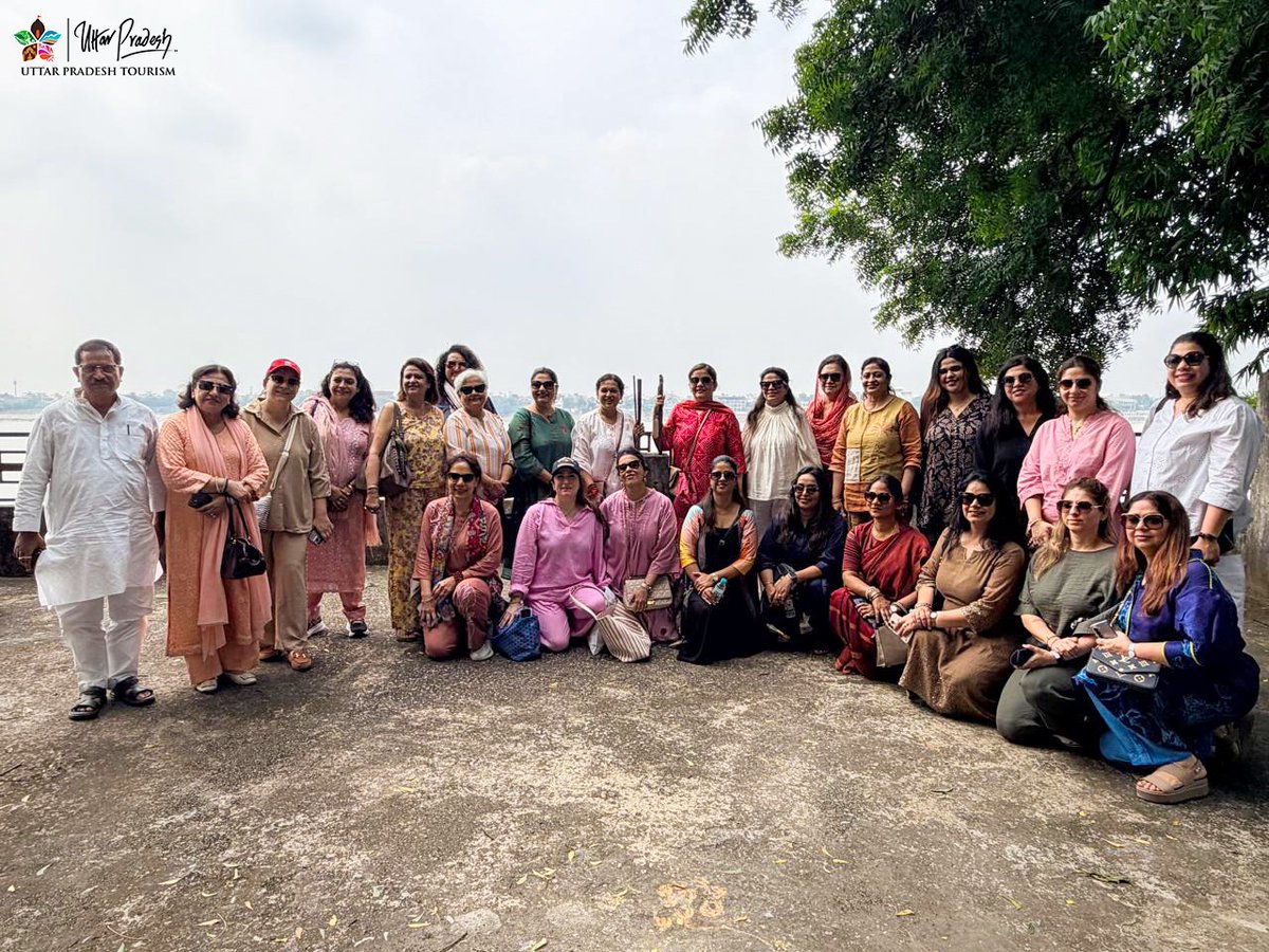 uptourismgov's tweet photo. Visit My State: Taking Uttar Pradesh’s Stories From Experience to Expression

Nearly 50 women entrepreneurs, investors and digital creators travelled from Lucknow to Varanasi and Sarnath from October 7–9 as part of Uttar Pradesh Tourism’s Visit My State campaign, organised in coordination with FICCI FLO. The three-day familiarisation journey brought together perspectives from fashion, sustainable design, hospitality, travel, education, wellness and digital communication, creating opportunities to experience Uttar Pradesh through its craft, cuisine, spirituality and living heritage.

The itinerary included the Shri Kashi Vishwanath Temple, Ganga Aarti, sunrise cruise, Ramnagar Fort, local cuisine and interactions with the Banarasi handloom community. A key focus of the journey was the revival and promotion of the Banarasi saree, connecting participants directly with the artisans and traditions behind one of Uttar Pradesh’s most recognised cultural expressions.

More than a destination visit, the journey aims to create lasting connections between tourism stakeholders, local communities and new audiences, taking authentic stories of Uttar Pradesh into professional networks, digital platforms and consumer communities.

#VisitMyState #UttarPradeshTourism #FICCIFLO #UttarPradesh #Varanasi #Sarnath #Kashi #BanarasiSaree #BanarasiHandloom #VocalForLocal

@narendramodi @myogiadityanath @gssjodhpur @jaiveersingh099 @ASIGoI @UNESCO @amritabhijatias @UPGov @MinOfCultureGoI @tourismgoi @incredibleindia @CMOfficeUP @MEAIndia