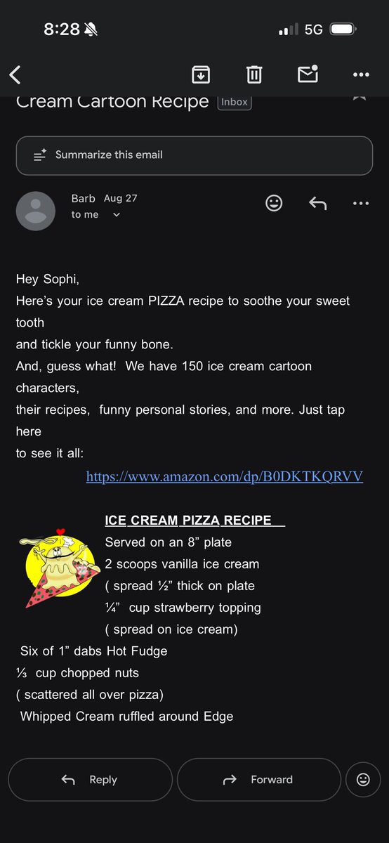Lemon_Lamb1015's tweet photo. @Twelverss It’s not a virus, I think it’s just some old lady that makes AI ice cream recipes. I emailed them a while back and they responded. https://t.co/msQqT81gPU