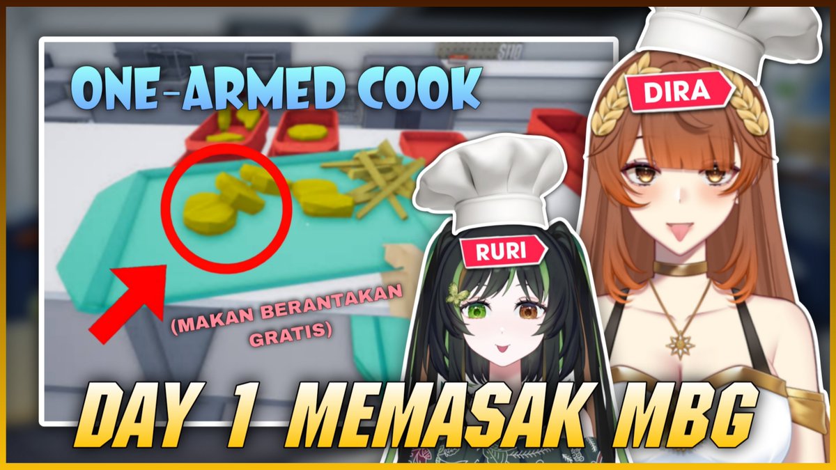DiraLuminaria's tweet photo. 【ONE-ARMED COOK 】 MAKAN BERANTAKAN (TIDAK) GRATIS!【 DIRA LUMINARIA 

Sekarang!!
Link
 https://t.co/rdwYerlmh5

#DiraOnAir https://t.co/kcCLcpkNKn