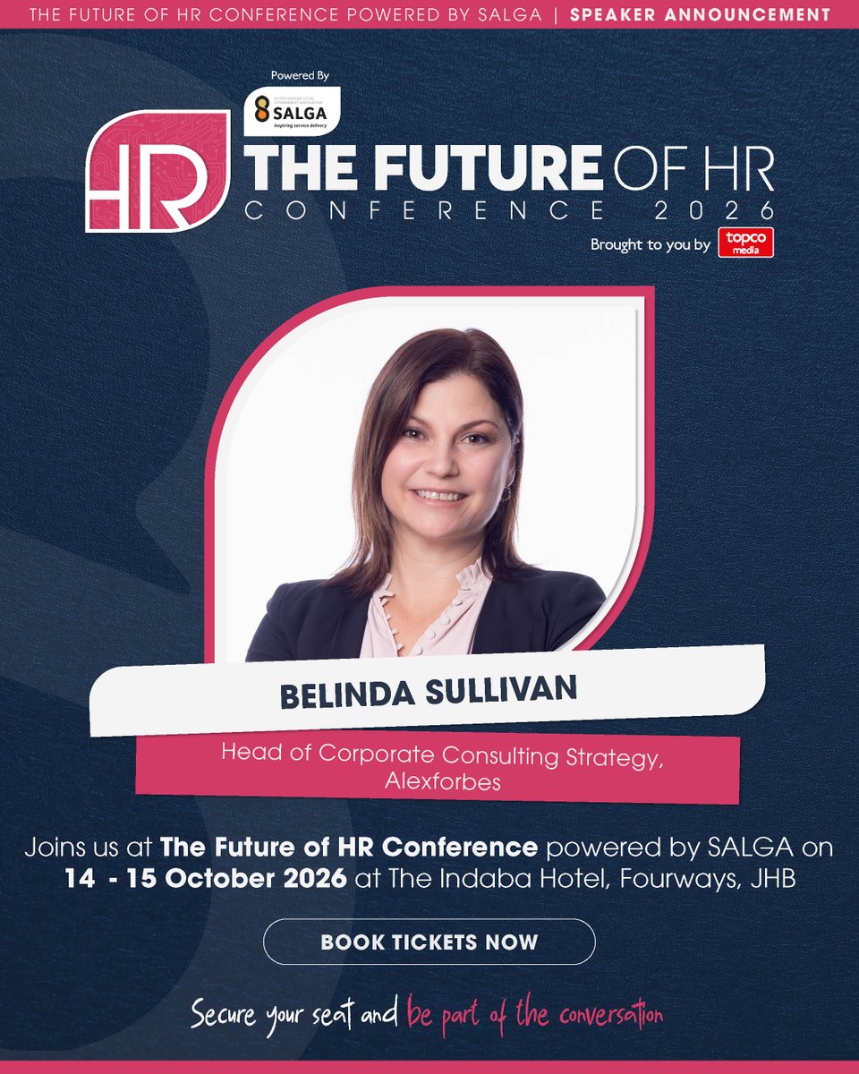 Future_of_HR's tweet photo. Meet Belinda Sullivan, Head of Corporate Consulting Strategy at Alexforbes, with 20+ years of experience in employee benefits, fund design and risk benefits.
Hear her perspective at #FOHRxSALGA 2026.
🎟️ https://t.co/1r5uxpbuDg
#FutureOfHR #EmployeeBenefits https://t.co/9jZZrb5uKY