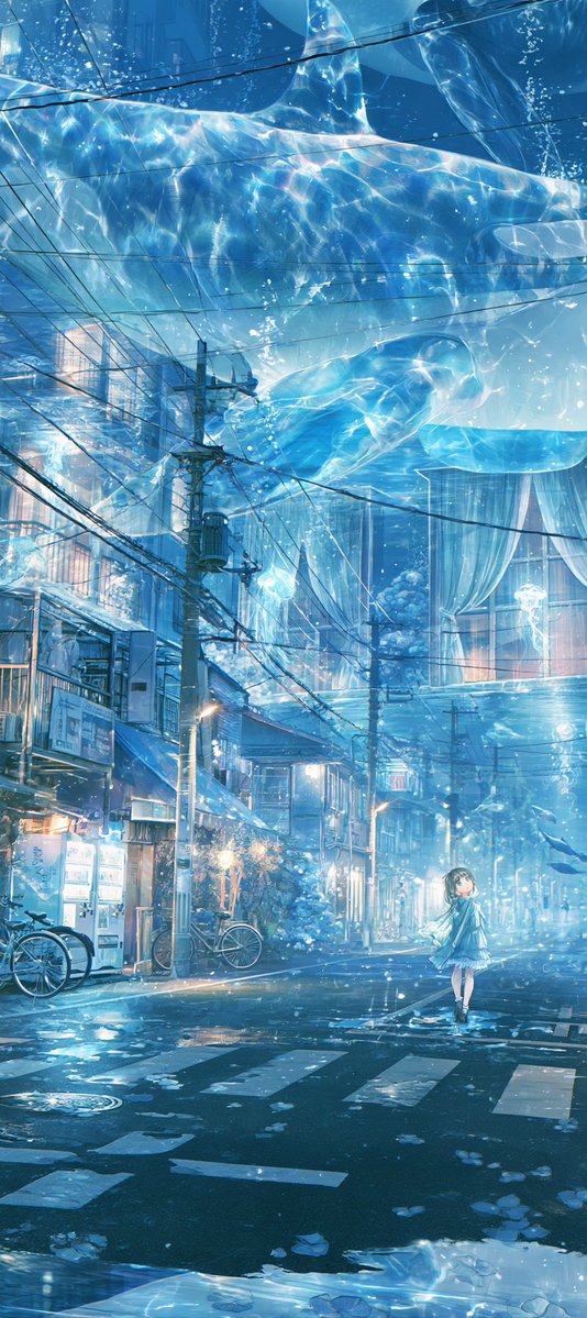 himino_aiart's tweet photo. 「いつもの帰り道に、海が迷い込んだ。」
“The sea wandered into my usual way home.” https://t.co/l4Z1DSezlP