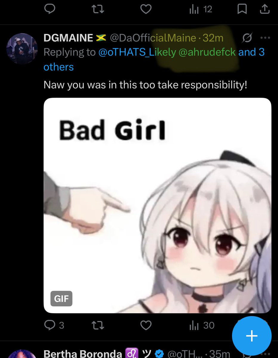 ahrudefck's tweet photo. @DaOfficialMaine @oTHATS_Likely @iHateCrackers_1 @American_Negroe @trevorsoa Tagged me. 
Post says “girl”
Keeps saying I didn’t respond to you…. I’m walking away now https://t.co/hdbE4dSu3K