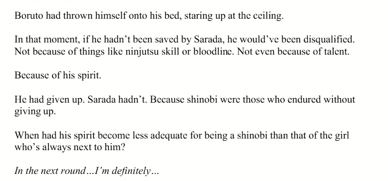 RagaSafa's tweet photo. Boruto movie novel thread 🧵

Boruto's monologue about sarada and always his first thought is about her 🥹
#borusara https://t.co/66D5SCsyTD