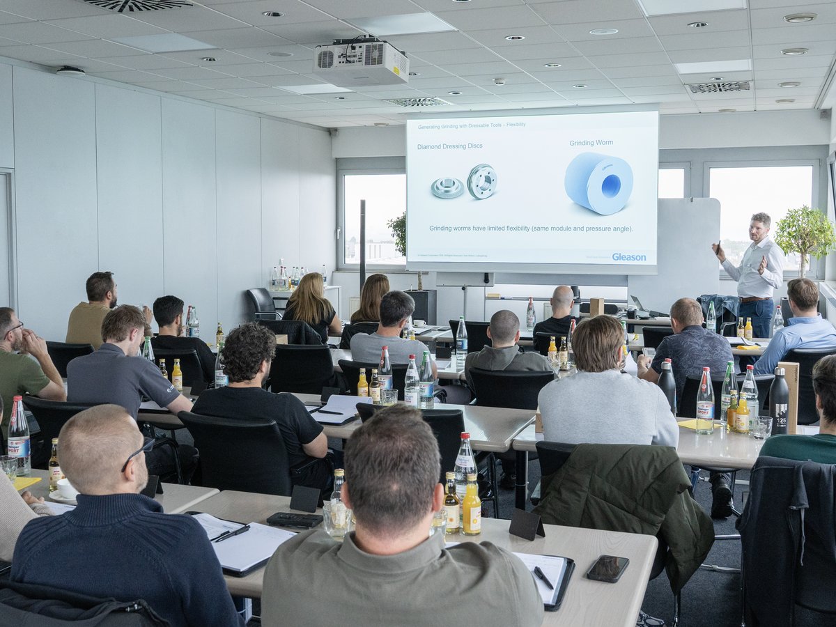 Gleasonposts's tweet photo. Last day at the Gleason Gear School in Ludwigsburg! Gear technology training, live shop floor demonstrations, and valuable networking. Next stop: Gear School Rockford, November 17–19, 2026: https://t.co/HSFkouDrWj

#gleason #geartechnology #gearschool #geartraining https://t.co/f4NcOLfcCx