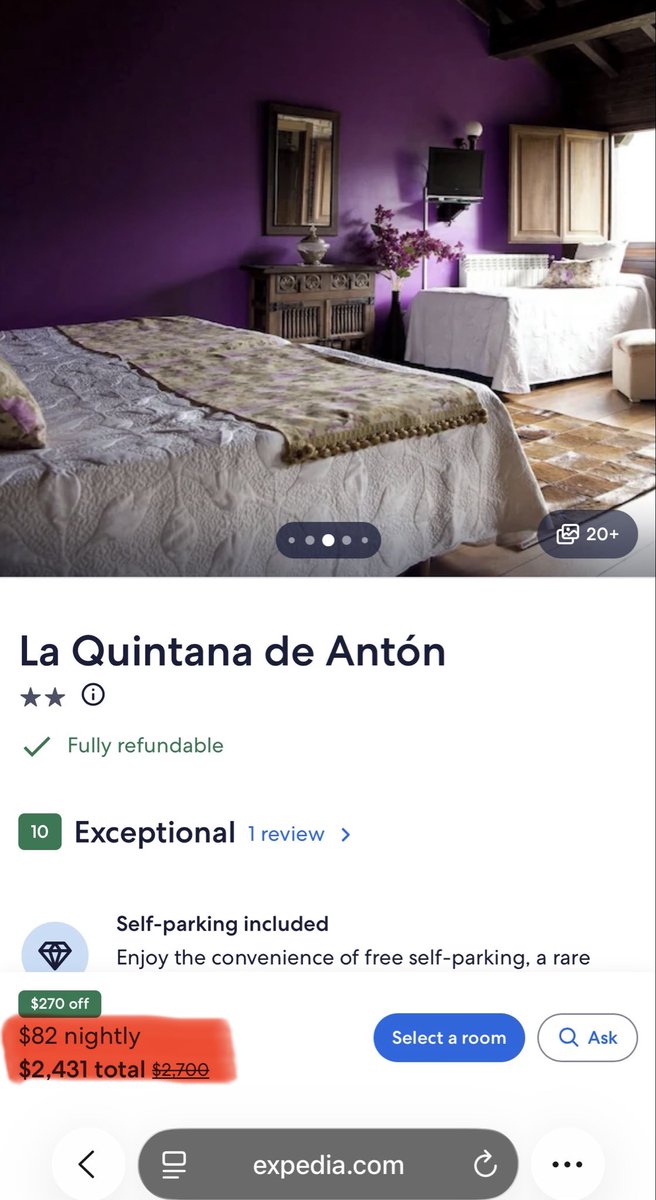 GuillerCil's tweet photo. Las casinas de ese rentista comunista de apellido Rosón han sido borradas de las web españolas pero aún se encuentran en las web internacionales. 
Y pide nada menos que 2.431$ (2.171€) por alojarse durante 28 noches en un apartamento de 44m2. 
¡J0d1d0 capitalismo, hoyjan! 🥳✊ https://t.co/pHnlxtWJYK
