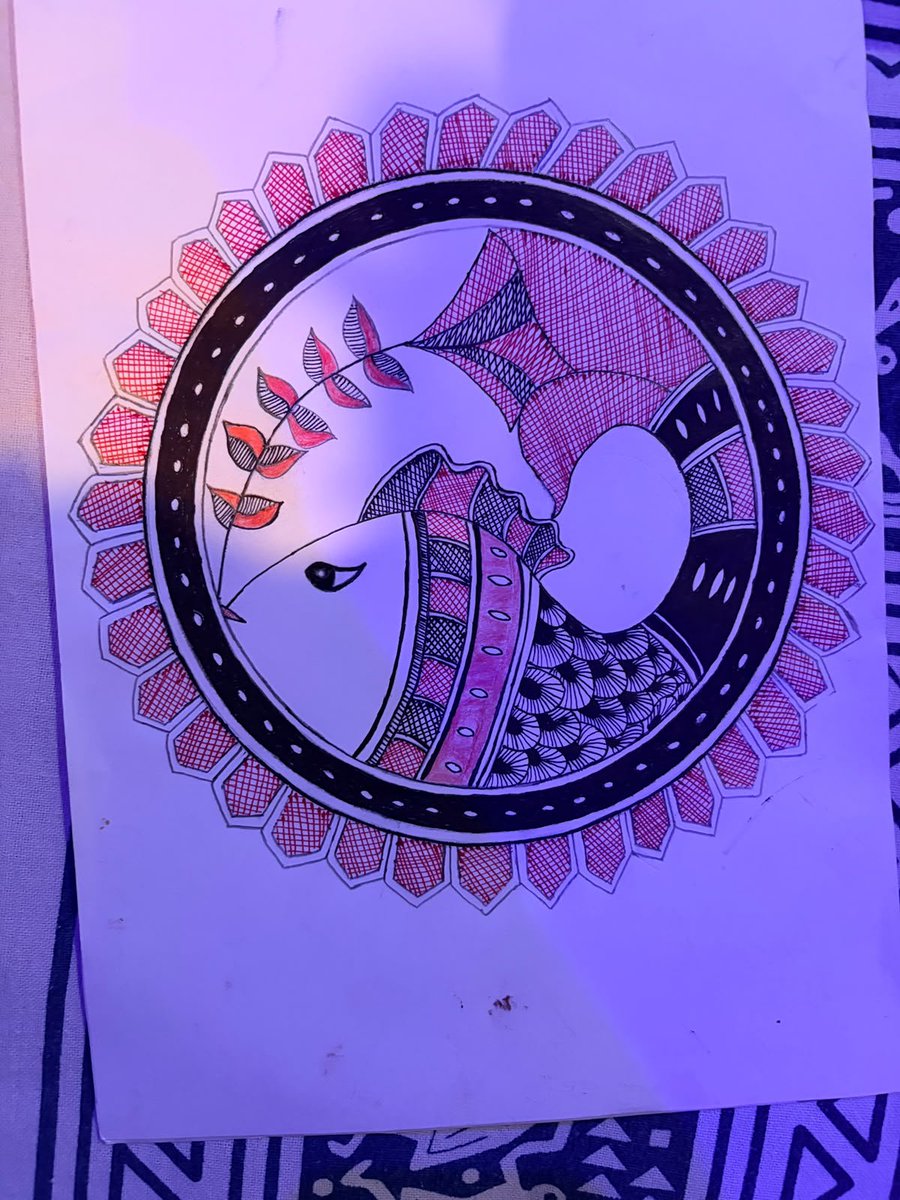 MaitraiDas's tweet photo. As being from mithla region 
Painting something which connects to my roots was a joy .
Madhubani painting ❤️made by me https://t.co/iCPS4PJlGn