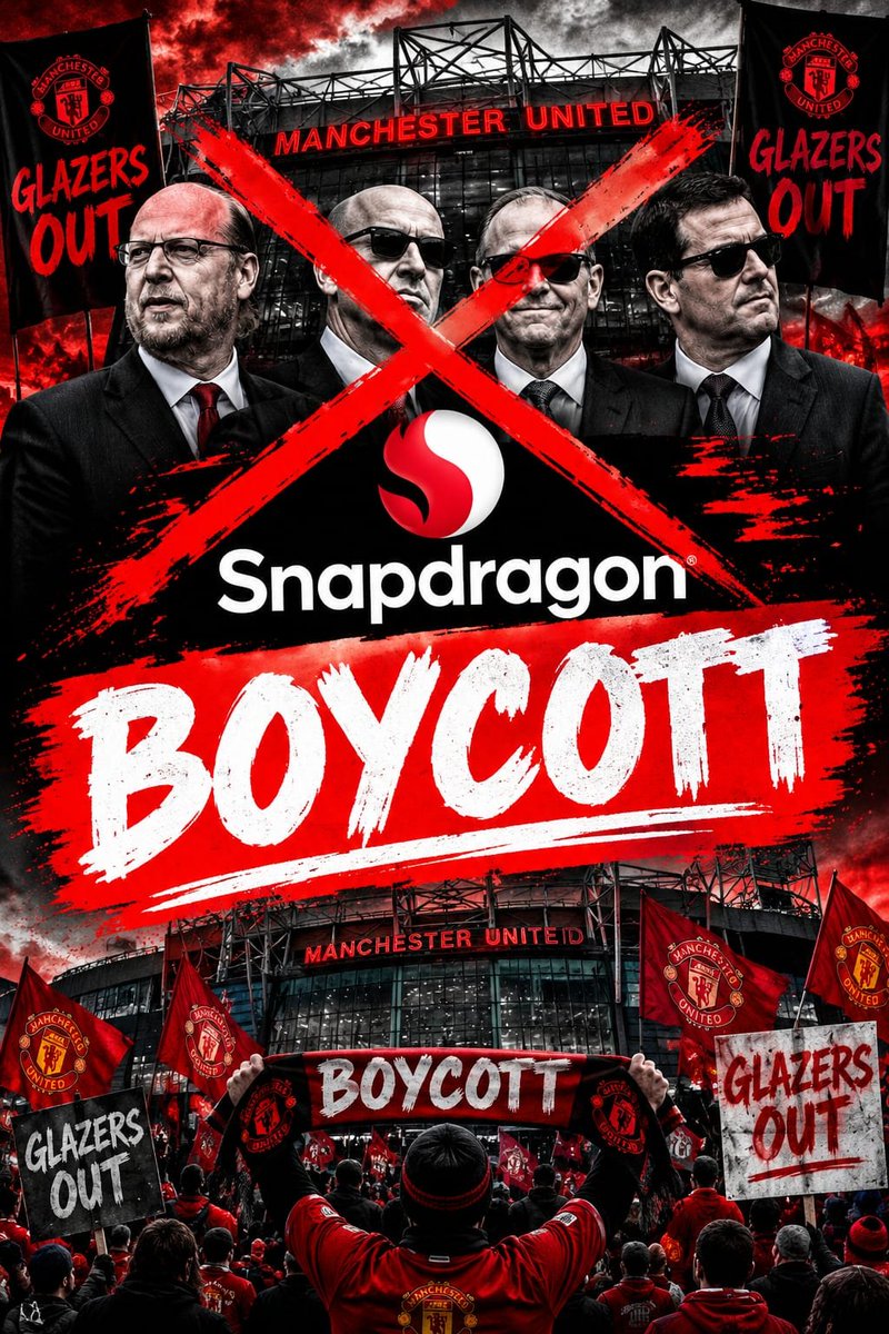 Unitedpplus's tweet photo. 🚨 BOYCOTT THE GLAZERS & THEIR SPONSORS 🚨

United fans, our money should support Manchester United—not ownership we’re protesting against. If you stand with the club, stand by the boycott. Stop spending, stop funding, and make our voices impossible to ignore.

GLAZERS OUT. UNITED FANS STAND TOGETHER. DEMAND CHANGE. 🔴 #GlazersFullSaleOnly #Glazersout